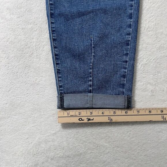 Hammer Paper Bag Jeans Junior Size 13 Blue Pull On Stretch Cropped Cuff Leg - Picture 12 of 13